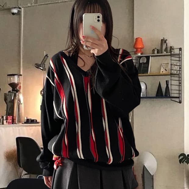 빈티지 브이넥 니트 (Man 2XL) AB1172