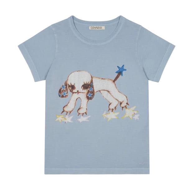 코이세이오 VINTAGE PUPPY T-SHIRT CLOUD BLUE