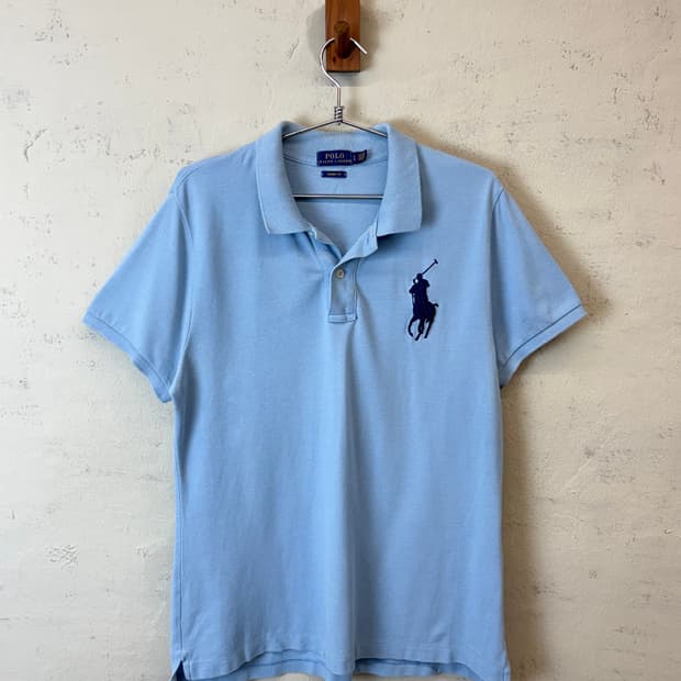 폴로랄프로렌 치프키프 빅포니 하늘색 반팔 카라티
