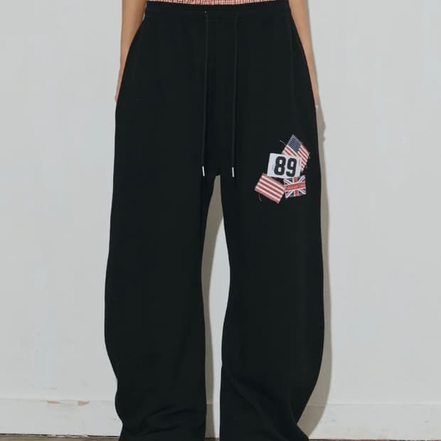 새상품 미드나잇무브 rd check pants 블랙