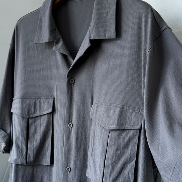 Rayon nylon blend stretched mil shirt