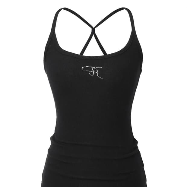 쓰리타임즈 쥬얼 탱크탑 Jewel cross back tank top