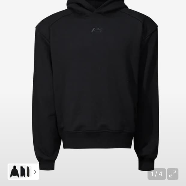 FS LOGO REGULAR HOODIE BK