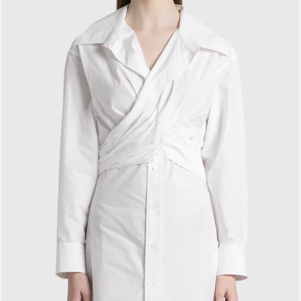 알렉산더왕 화이트 셔츠 원피스 