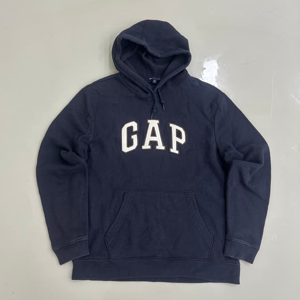 GAP 패치 센터로고 후드티