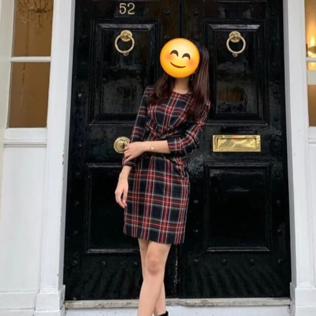 마쥬 트위스트 체크 미니원피스 2사이즈