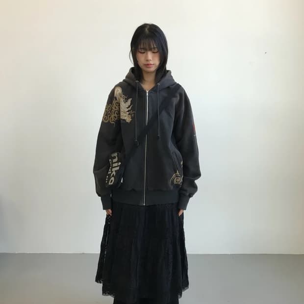 Ted Company Japanese Graphic Zip Hoodie