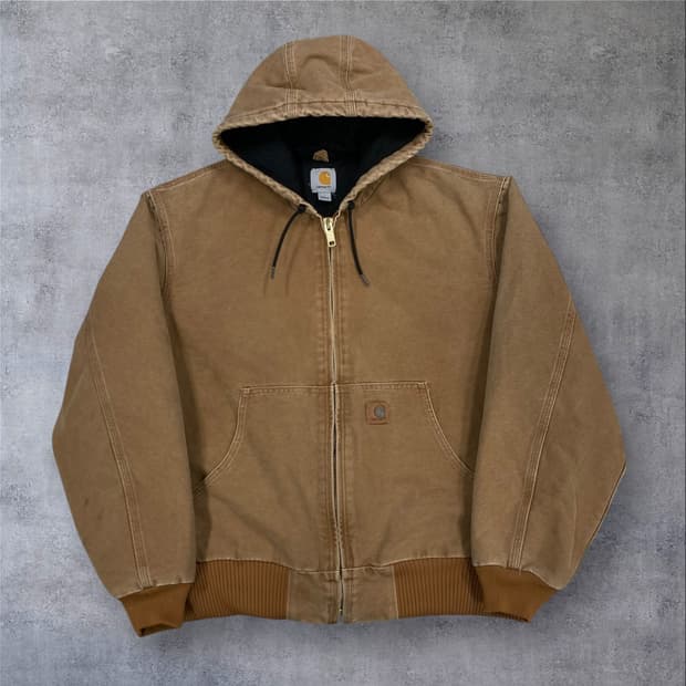 칼하트 J130 브라운 컬러 덕 액티브 자켓