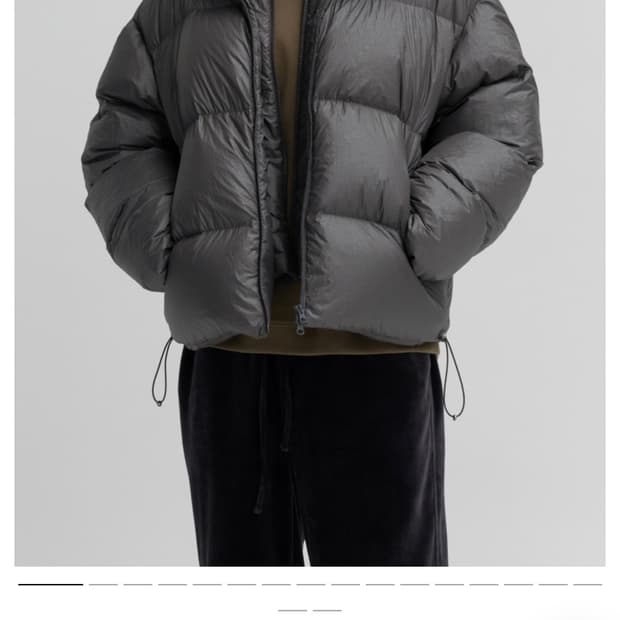 인사일런스 크랙 더블 레이어 다운 자켓 Brown L