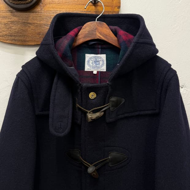 L) J.Press Wool Duffle Coat Navy