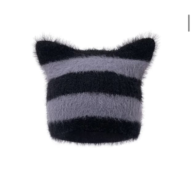 익스파이어드걸 고양이 비니 스트라이프