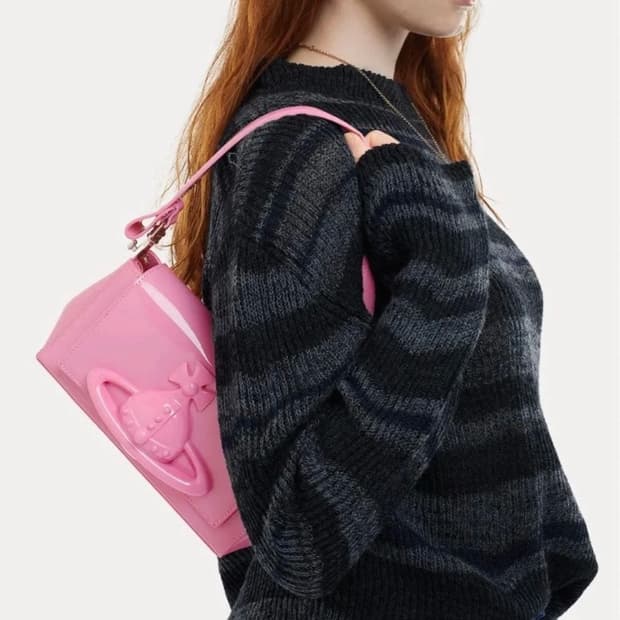 비비안웨스트우드 핑크 헤이즐 미디움 숄더백