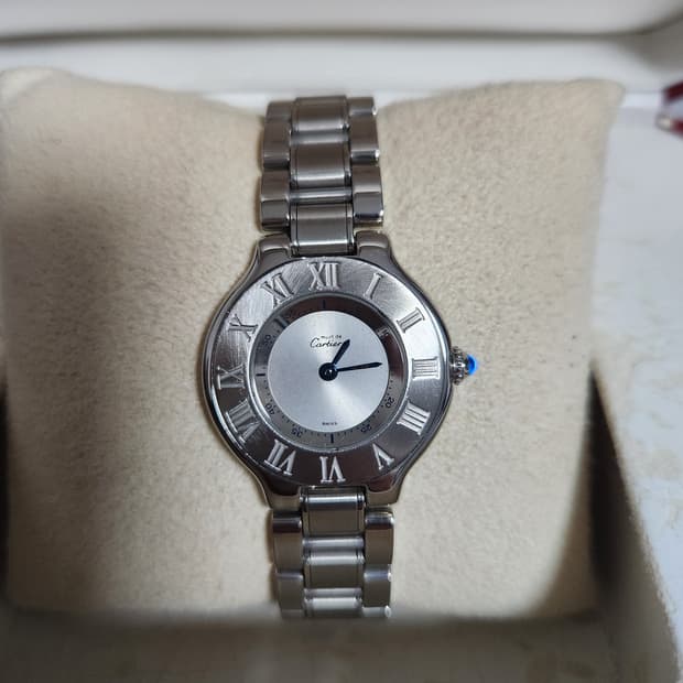 까르띠에 머스트 21 (21c or 21세기) 스틸 쿼츠 28mm 