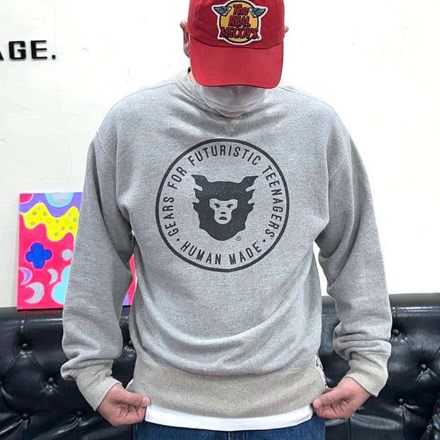 휴먼메이드 스웻셔츠 그레이 XL