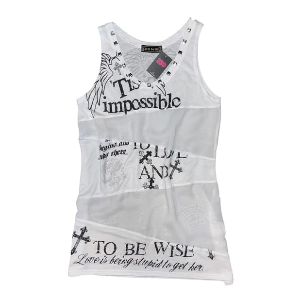 CECIL McBEE 세실맥비 스터드 해골큐빅 나시 원피스 y2k펑크