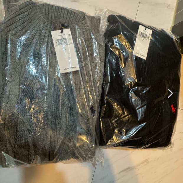 🔥[정품 새상품]🔥폴로 남성 케이블 풀 집업 니트 꽈배기 니트 스웨터