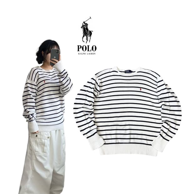 폴로 포니 제팬 스트라이프 니트