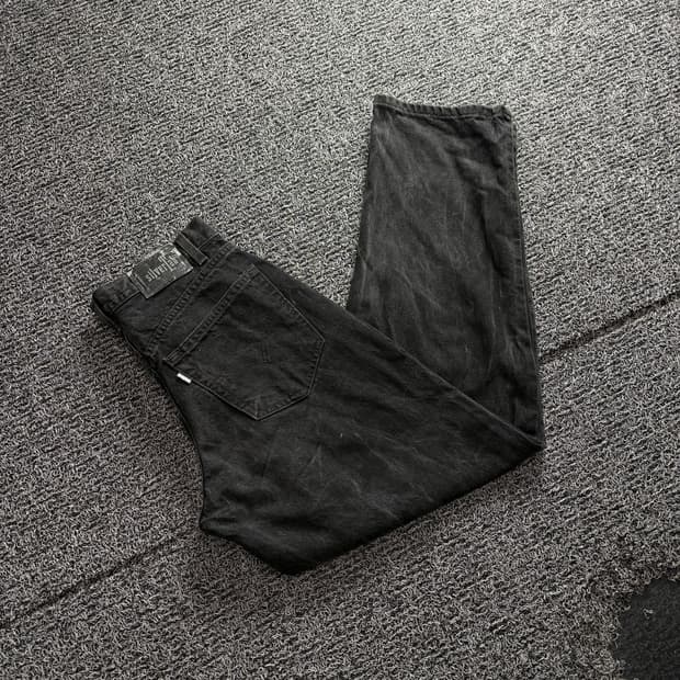 리바이스 실버탭 루즈핏 워싱 흑청 데님 팬츠 4273