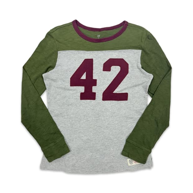 빈티지 GAP 배색 넘버링 긴팔티