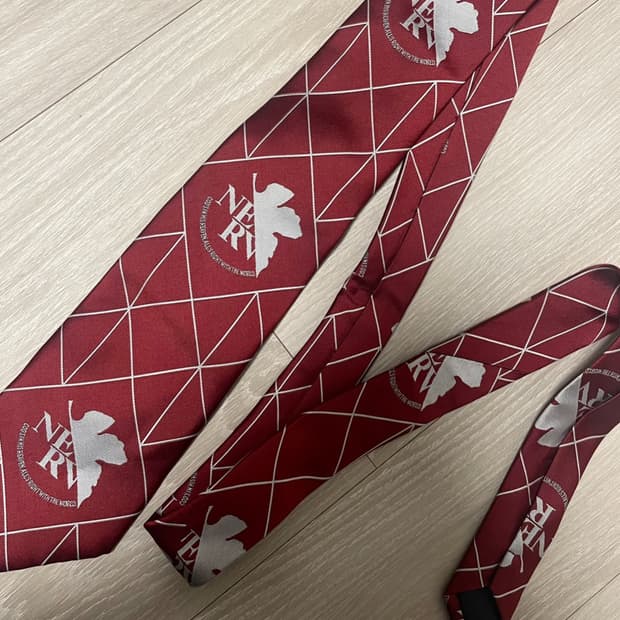 에반게리온 네르프 넥타이 빈티지 고전