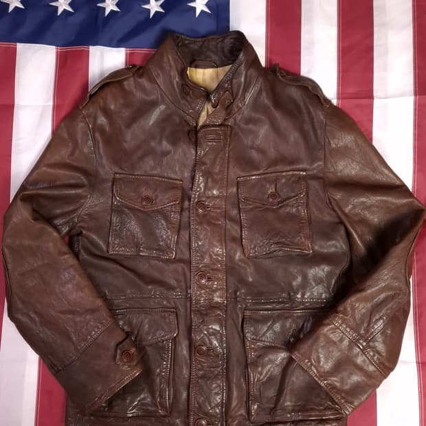 오리지날 무스탕 리얼레더 필드 자켓