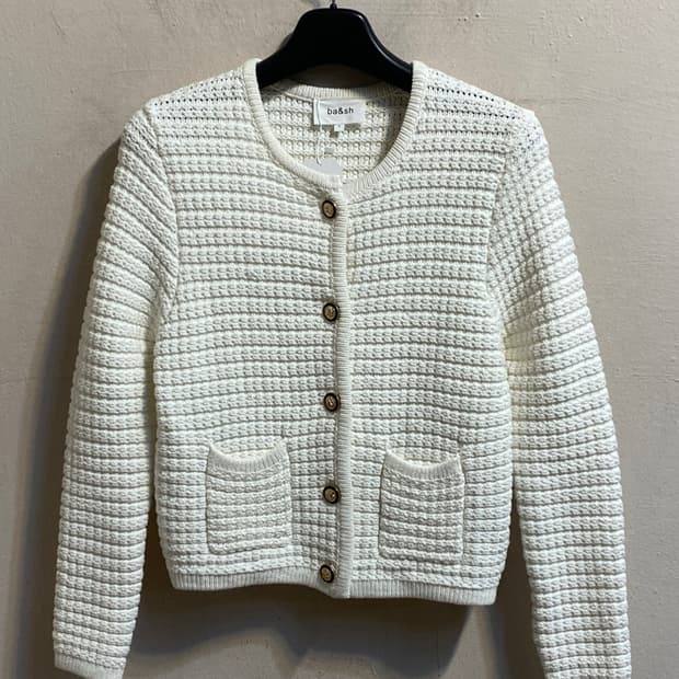 바쉬 크림 니트 가디건