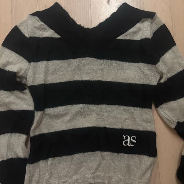 애즈온 포니 스트라이프 니트