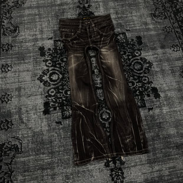 Nylaus jean 00s double waist dark washin