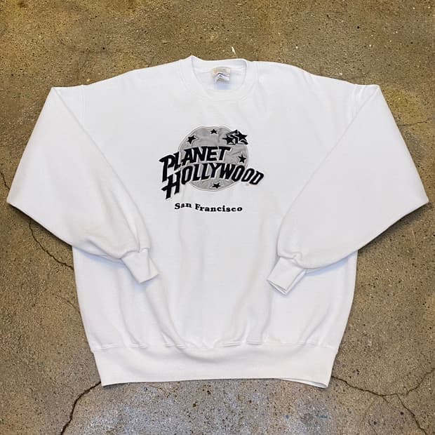 90s Made in USA 미국 빈티지 플래넷헐리우드 맨투맨