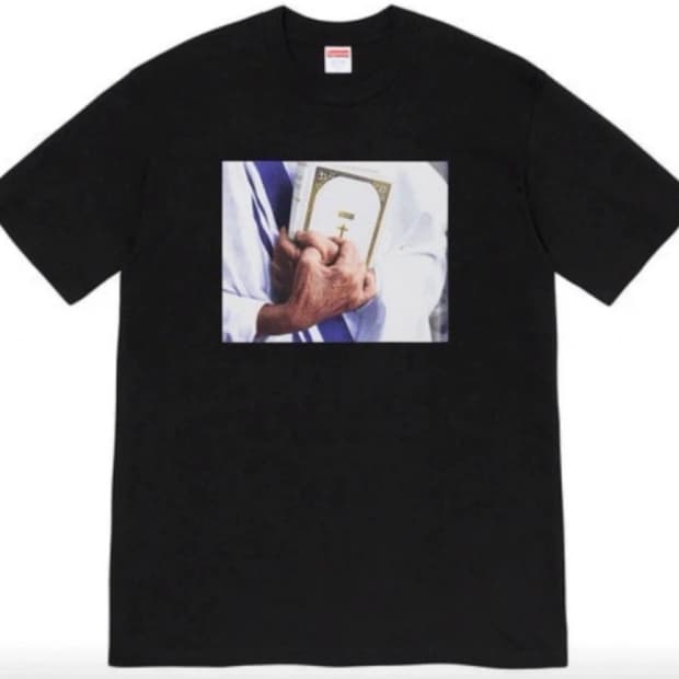 새제품) 슈프림 19FW 바이블 티 L