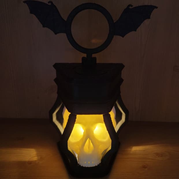 스컬 해골 램프 랜턴 led 할로윈