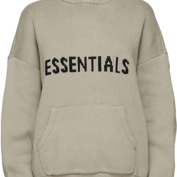 에센셜 후드 풀오버 니트 토프 타우페 L