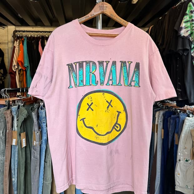 너바나 Nirvana 락밴드 프린팅 티셔츠