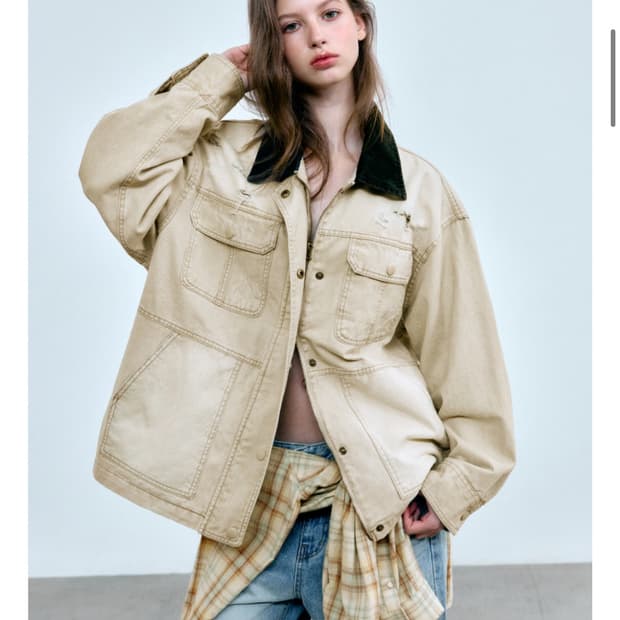 더오유 체크셔츠 