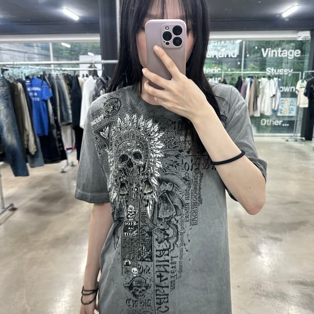 버카루 Y2K 타이다이 반팔 티셔츠
