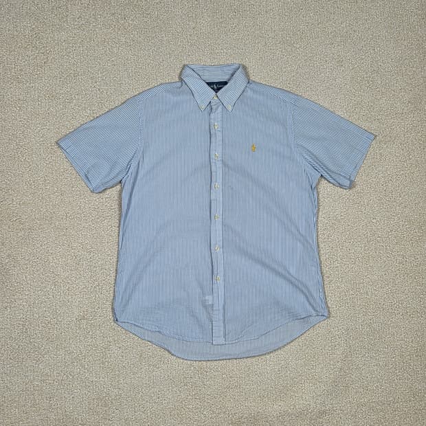 [폴로 랄프로렌] 커스텀핏 스트라이프 반팔 셔츠 | S00063