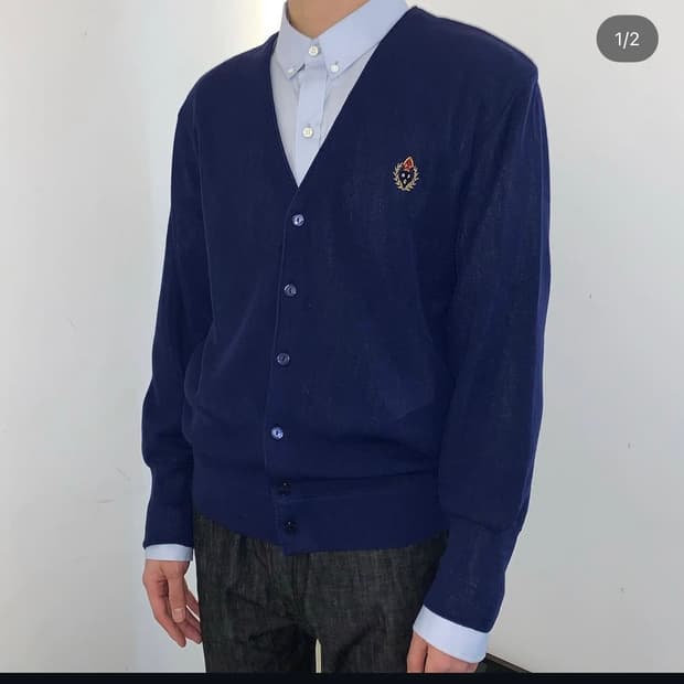 [상태A] 헤리티지 플로스 가디건 블루 S