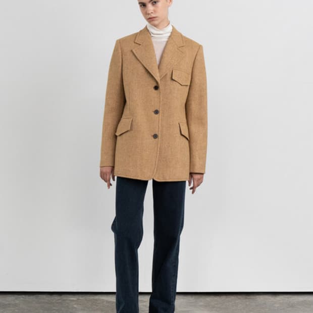 르 울 헤링본 자켓 LE wool herringbone over fit