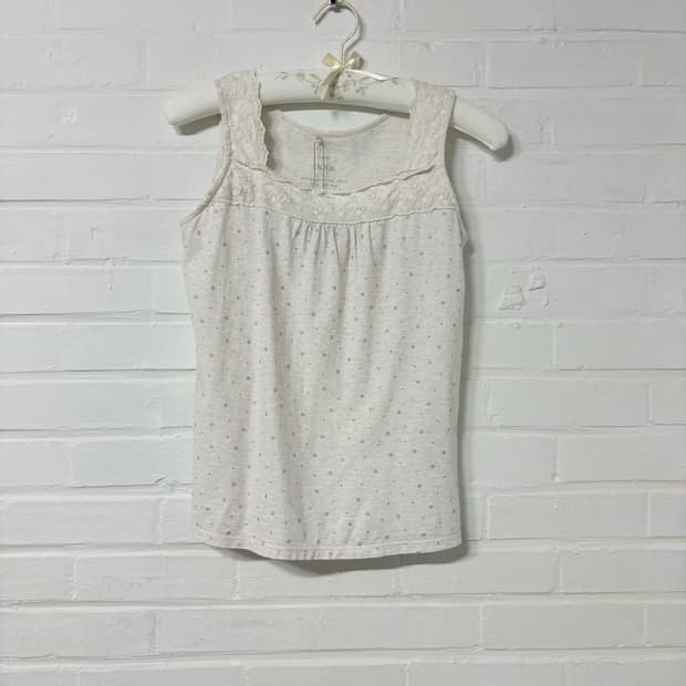 jpn vintage lace dot sleeveless