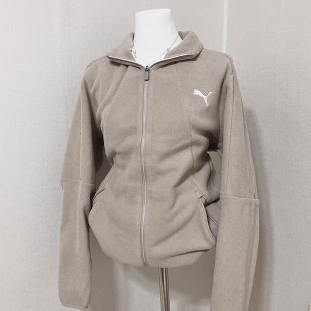 퓨마 베이지 플리스집업 M