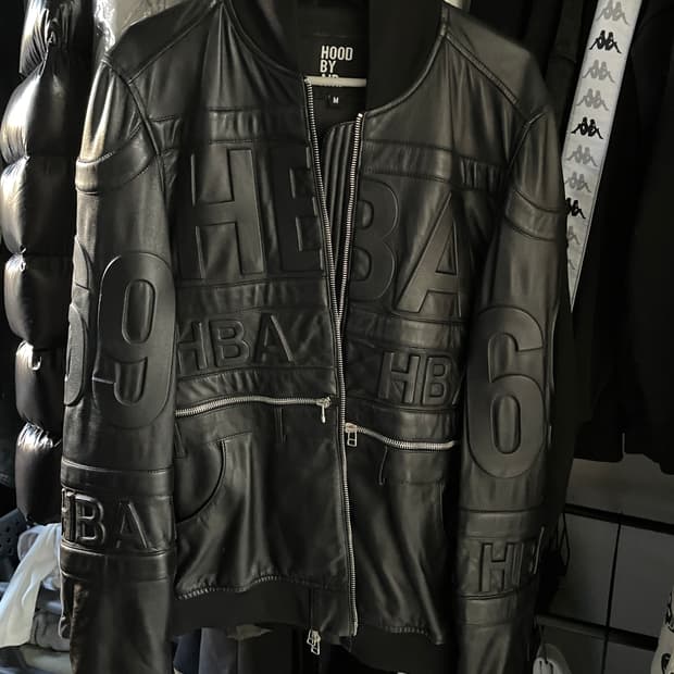 후드바이에어 가죽자켓