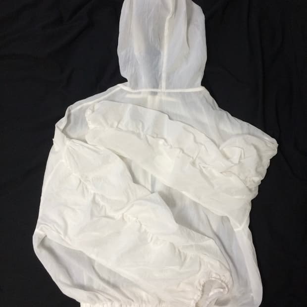 셔링 바람막이 화이트