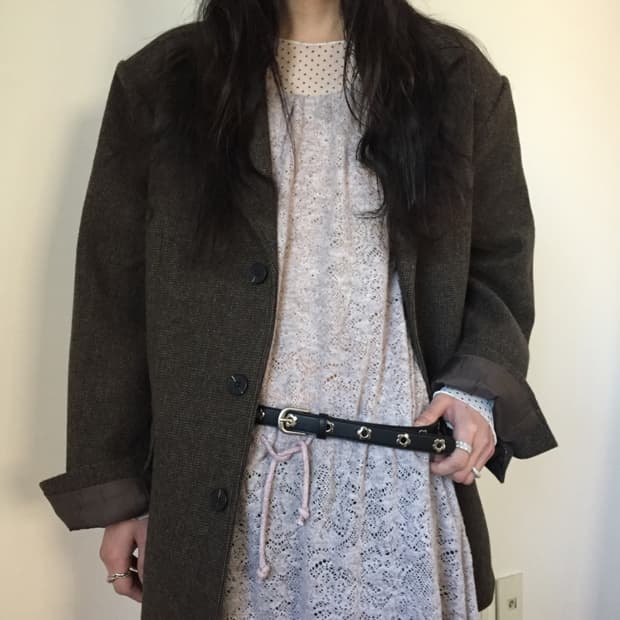 셰퍼드 체크 블레이저