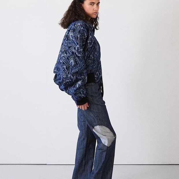 [0]에드워드 커밍 25fw 서클 윈도우 V13 데님 팬츠