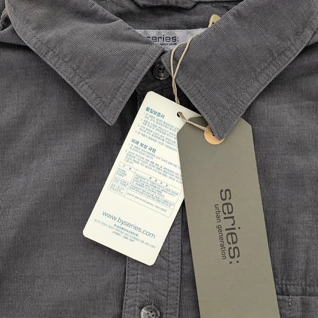 [새상품]SERIES; 시리즈 코듀로이 남방 입니다.