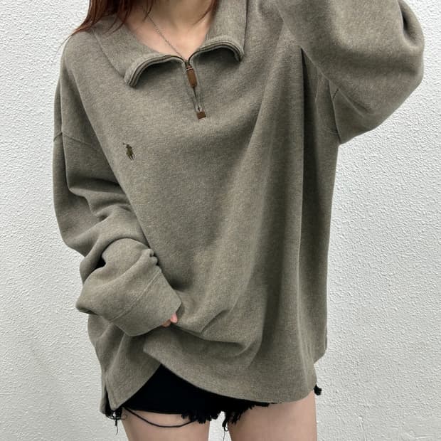 폴로 랄프로렌 브라운포니 베이지 반집업 L