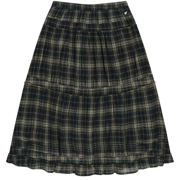 코이세이오 셔링 미디 체크 스커트 2