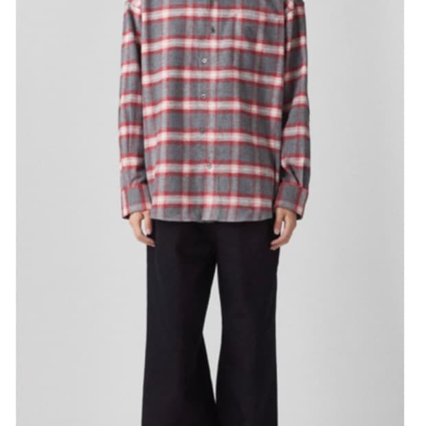 해칭룸 90s 빈티지 플란넬 엘보패치 체크 셔츠