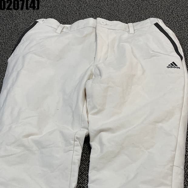 [실측확인] 아디다스 화이트 기모 트레이닝 바지 0207(4)