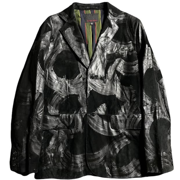 custom culture 스웨이드 레더 믹스 자켓